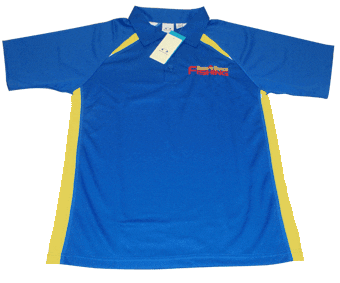 Polo Shirt Blue and Gold