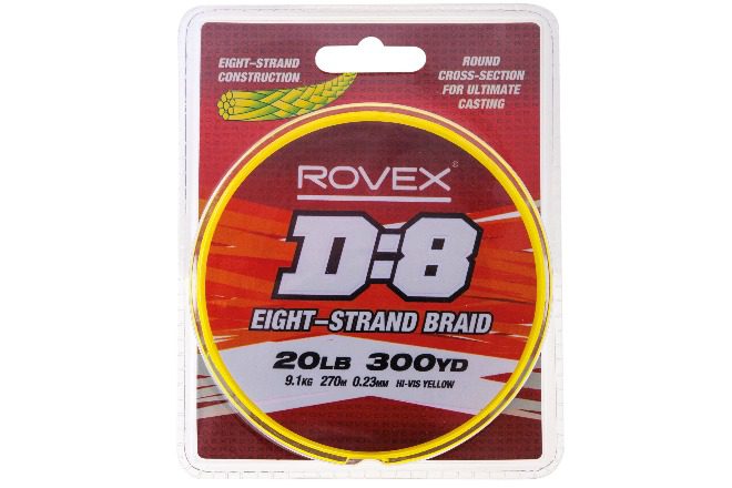Rovex D8 Braid Spod And Marker Braid & Lure Fishing Braid Yellow 8 Strand Braid 